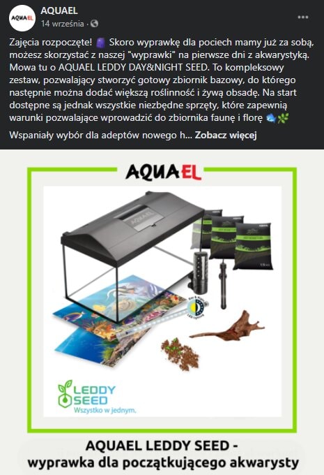 Post Aquael o zestawie startowym LEDDY SEED — wyprawka dla początkującego akwarysty z kompletem sprzętu