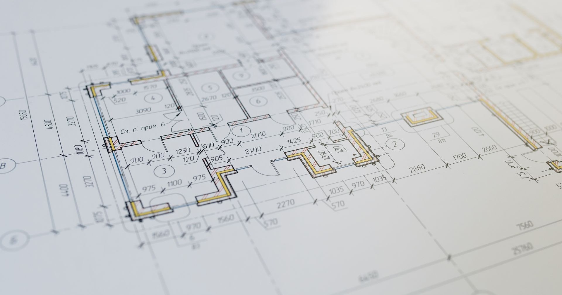 Rysunki architektoniczne rzutu budynku