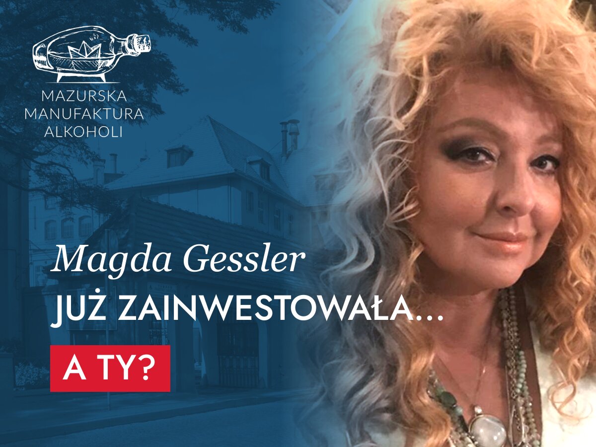 Grafika „Magda Gessler już zainwestowała... A Ty?” z portretem ambasadorki